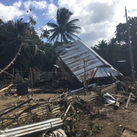 destruction in the Philippines after tropical storm Usman