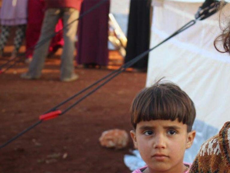 Two children closeup banner
