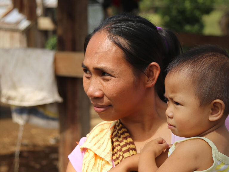 woman and son in philippines