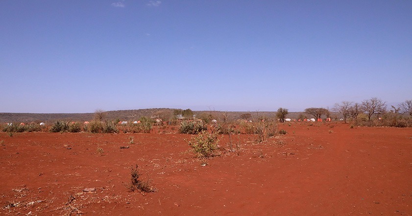 Dry landscape in Ethiopia which has been affected by drought due to the climate crisis